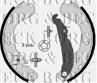 BORG & BECK bbs6104 -  Комплект тормозных колодок